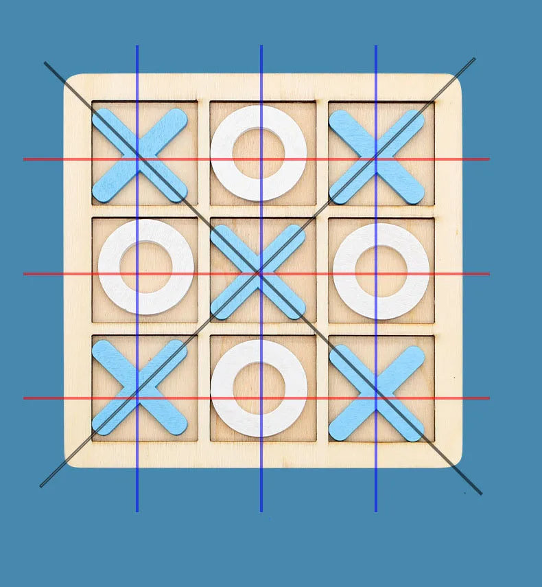 Wooden XO Puzzle Game – Fun Brain Boost for All Ages!