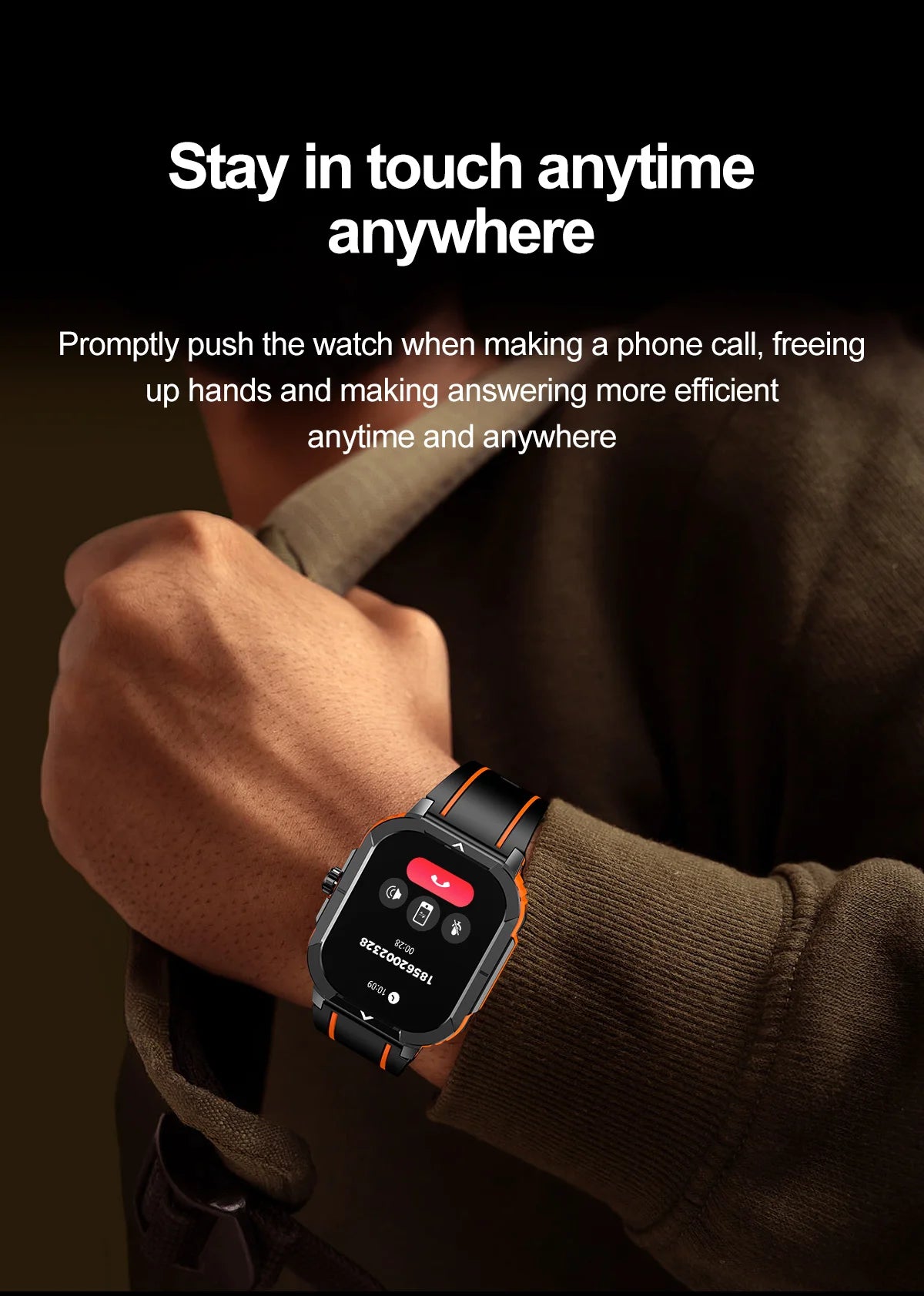 2.06" AMOLED Smart Watch Wireless Charging