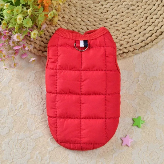 Winter Cotton Dog Vest Coat – Warm & Windproof for Small & Medium Dogs!