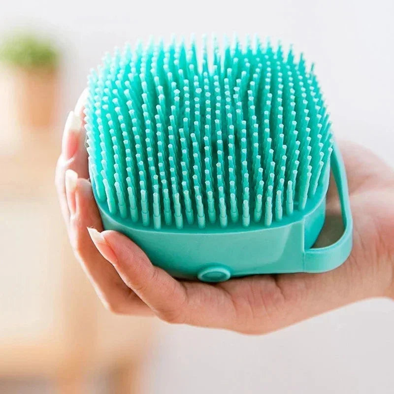 Soft Silicone Pet Bath Brush – Wash & Massage in One!
