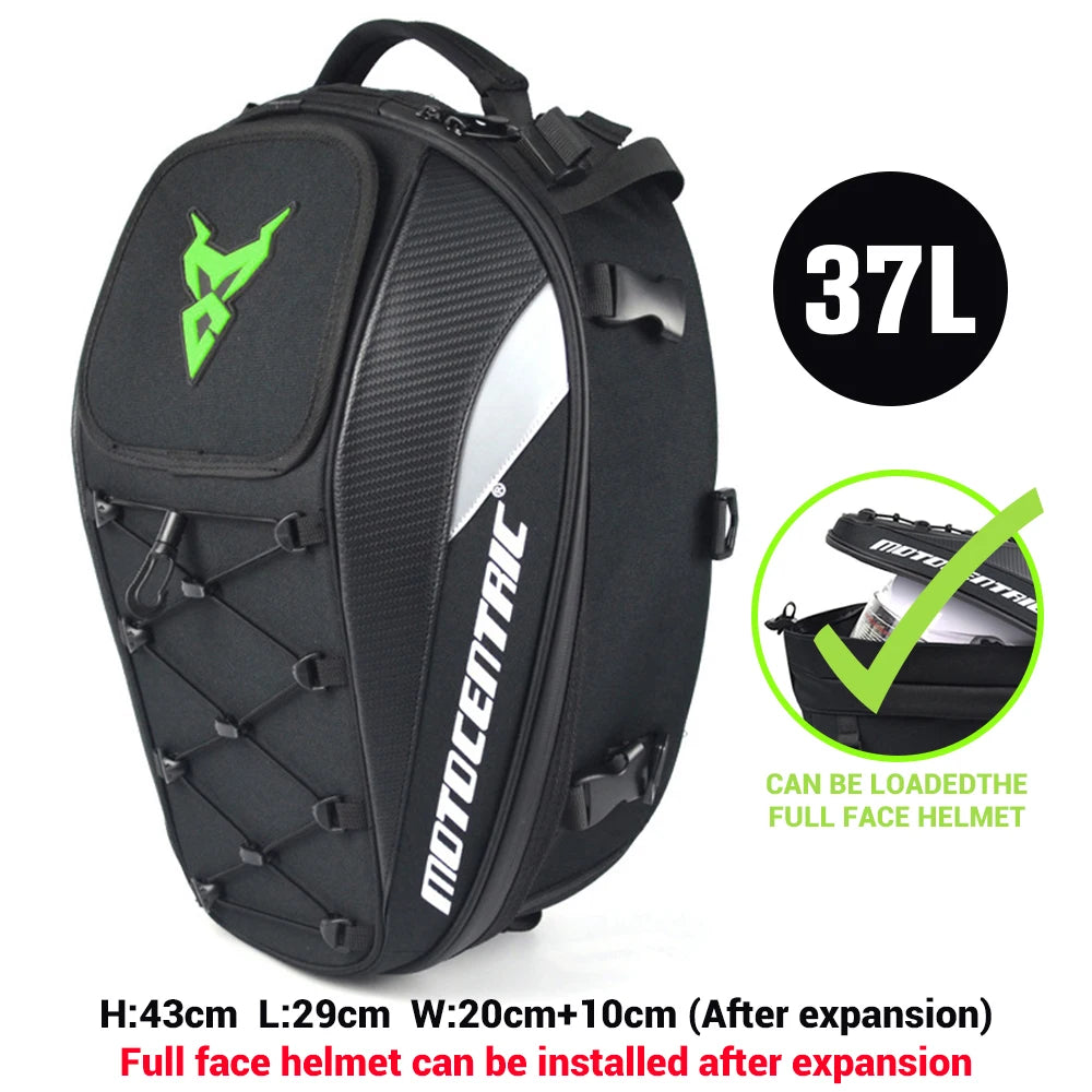 Waterproof Motorcycle Tail Bag – Helmet & Gear Storage