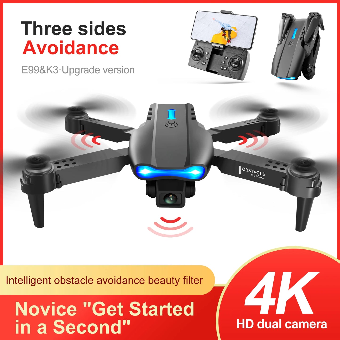 E99 Pro Drone Quadcopter Remote Control Handle Four Axis