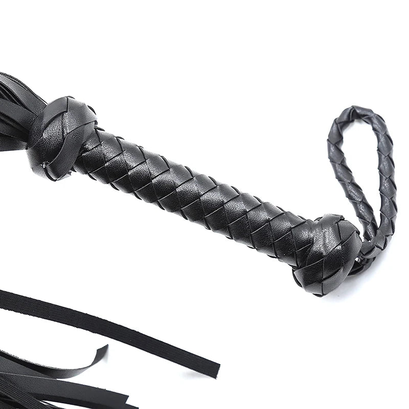 Faux Leather Horse Riding Whip for Training & Play