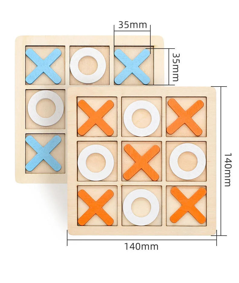 Wooden XO Puzzle Game – Fun Brain Boost for All Ages!
