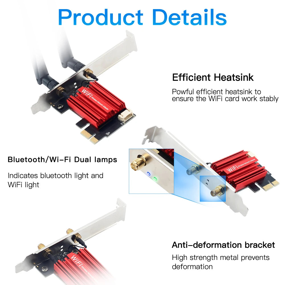 FENVI AC1200 WiFi 5 PCIe Card – Dual Band Power