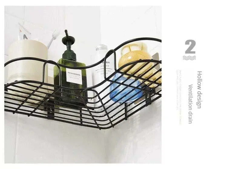 No-Drill Wall-Mounted Corner Shelf – Versatile Storage