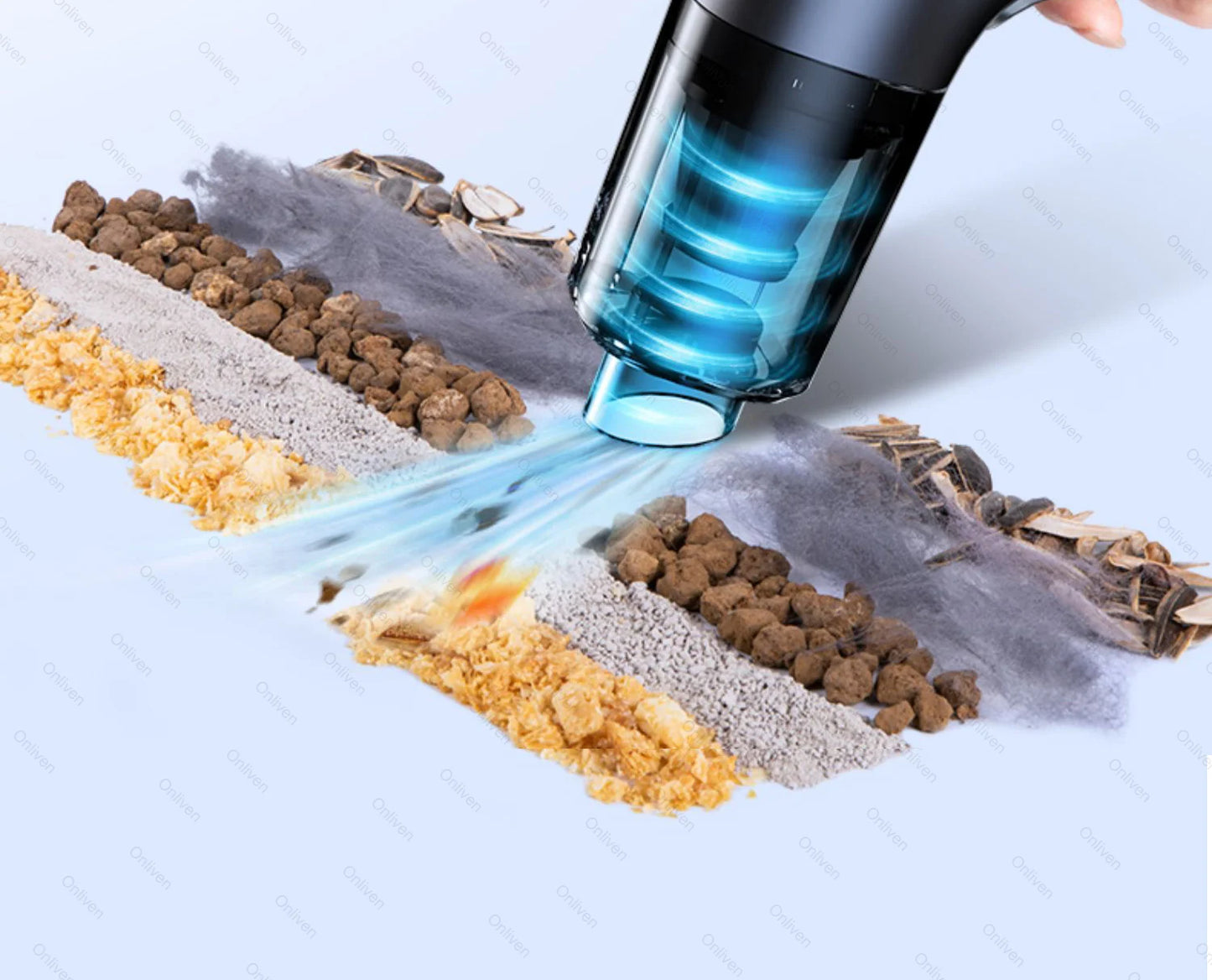 SZUK 98000PA Mini Car Vacuum Cleaner – Wireless & Powerful