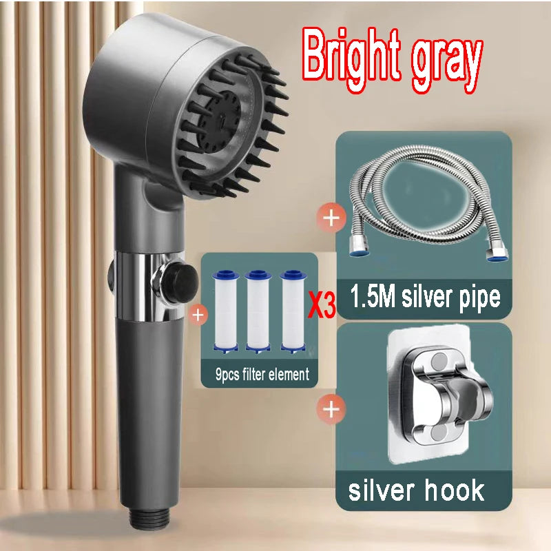 4 Modes Shower High Pressure Massage Shower Head With Filter Element