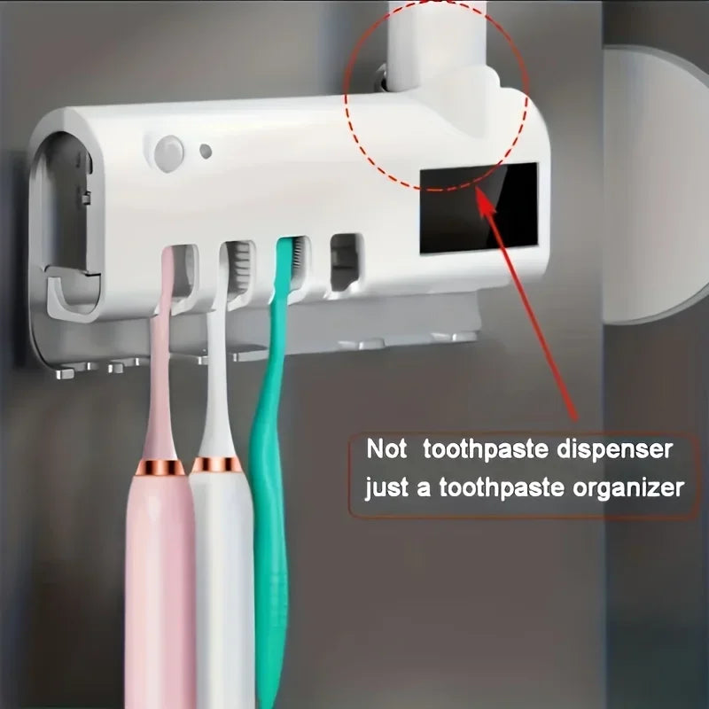 Smart Toothbrush Holder with Auto Dispenser