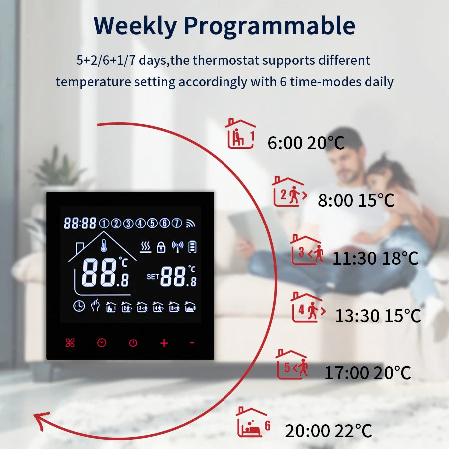 Tuya WiFi Smart Thermostat – Floor & Boiler Heating Control
