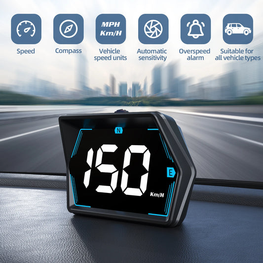 HD GPS Heads-Up Display – Speed & Compass Clarity!