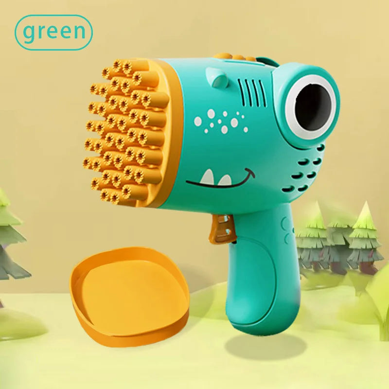 40-Hole Dinosaur Bubble Machine – Electric Bubble Fun Gun