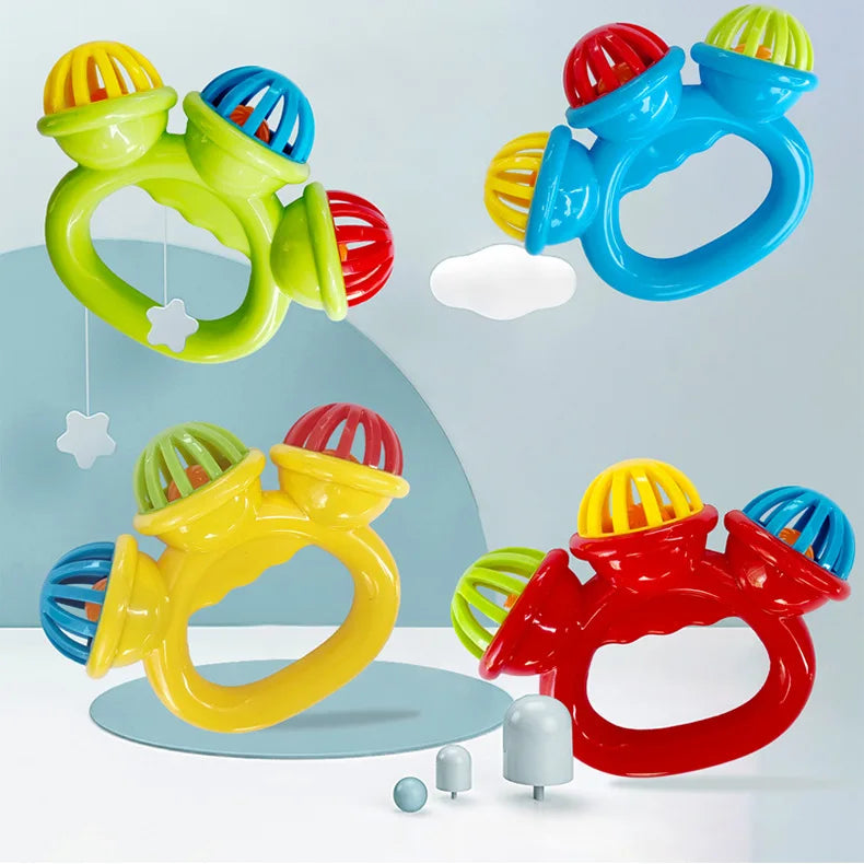 1-4PCS Baby Hand Rattle Ball Sensory Toys