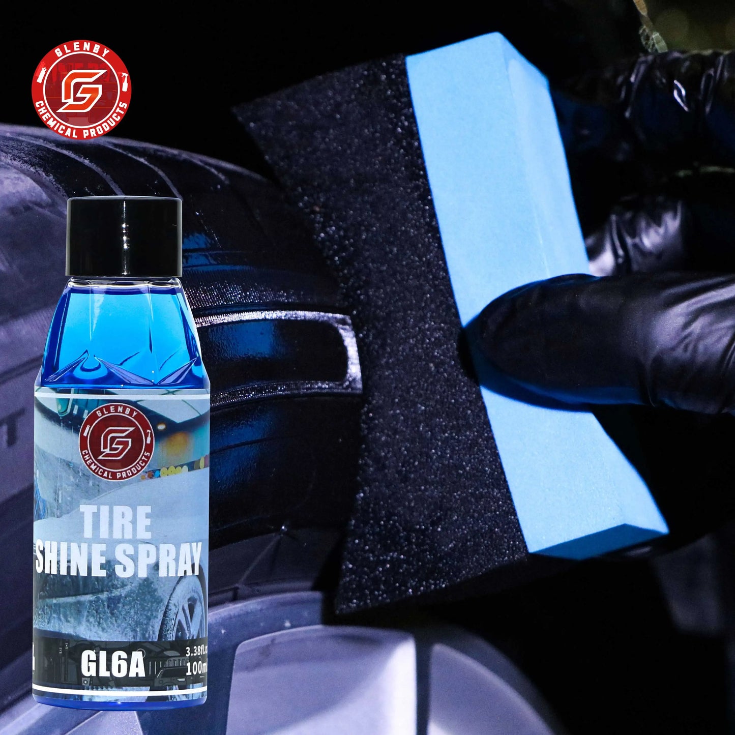 Get that deep black gloss with Wet Look Tire Shine!