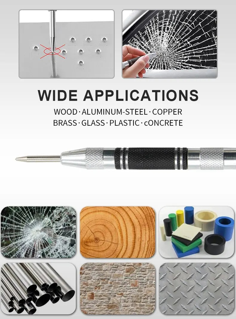 2pc Automatic Center Punch & Glass Breaker