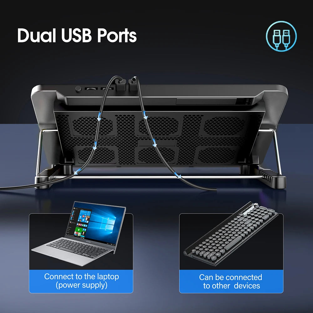 Keep your laptop cool with Coolcold’s 6-fan pad!