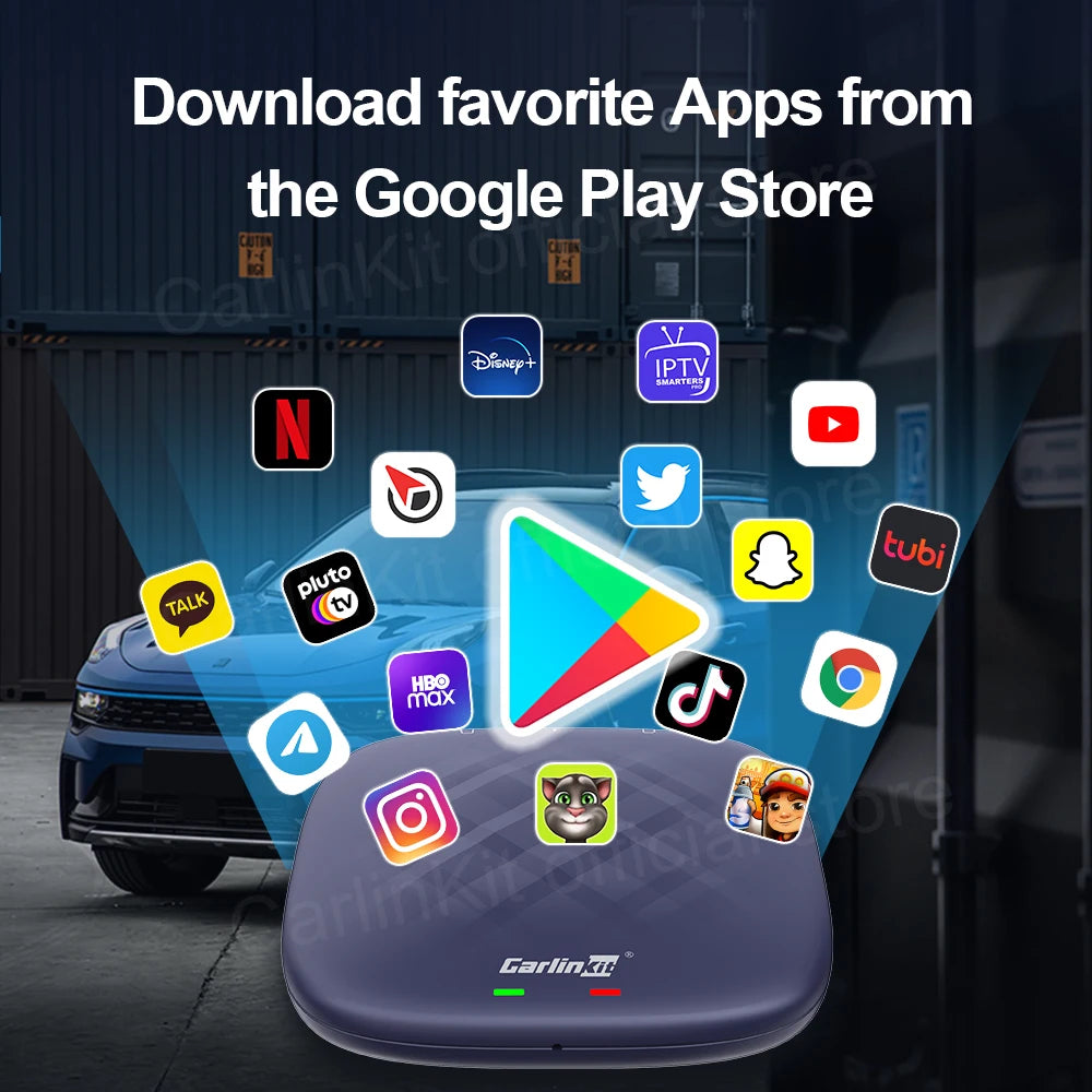 CarlinKit Android 13 AI Box – Wireless CarPlay with Smart TV Power!