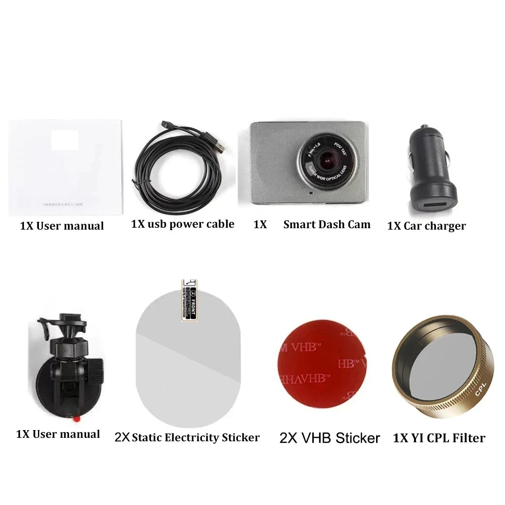 YI Smart Dash Cam – Full HD 1080P with ADAS Safety