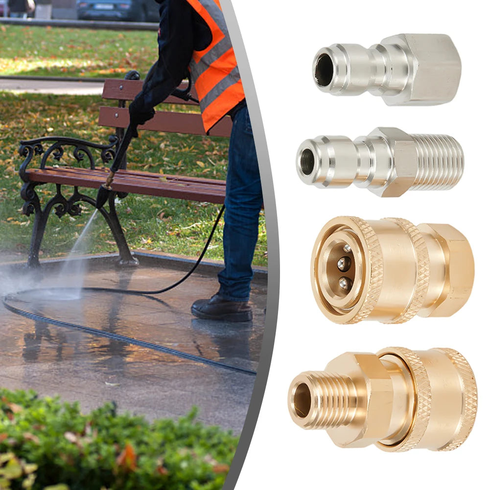 Quick Release Pressure Washer Adapter – Snap, Spray, Done!