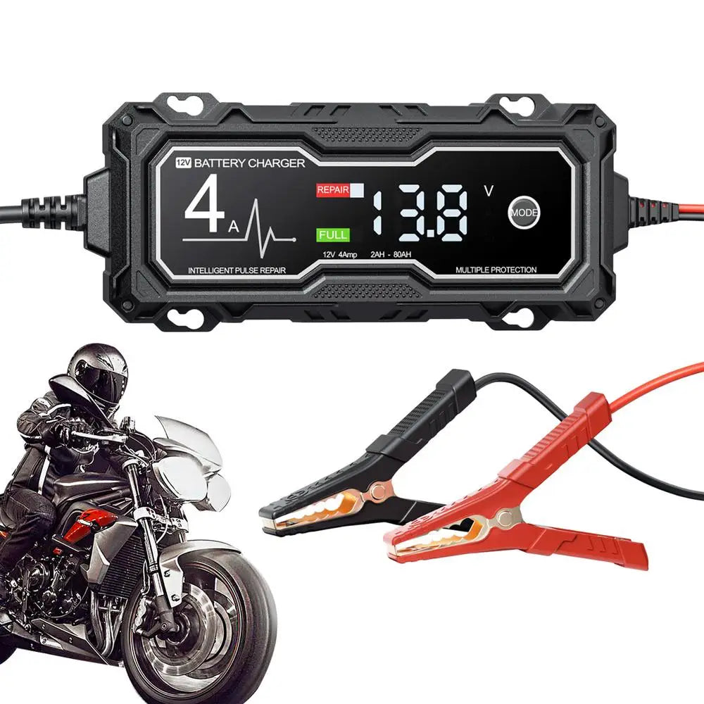 Smart Car Battery Charger & Maintainer with LED Display