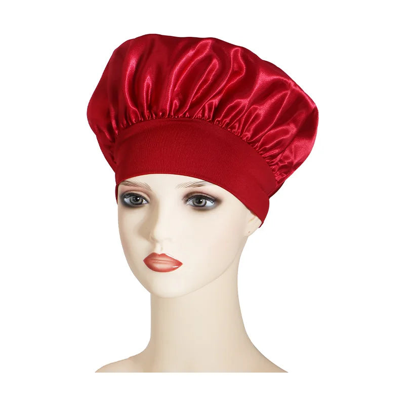Silk Nightcap for Women with Wide Brim