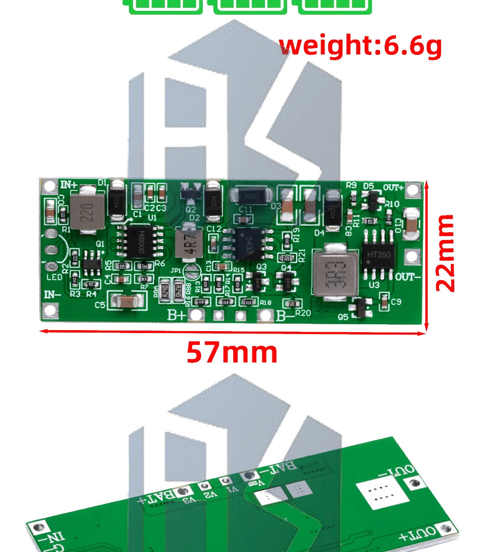 3S 12V Lithium Battery UPS Module – 24W/36W