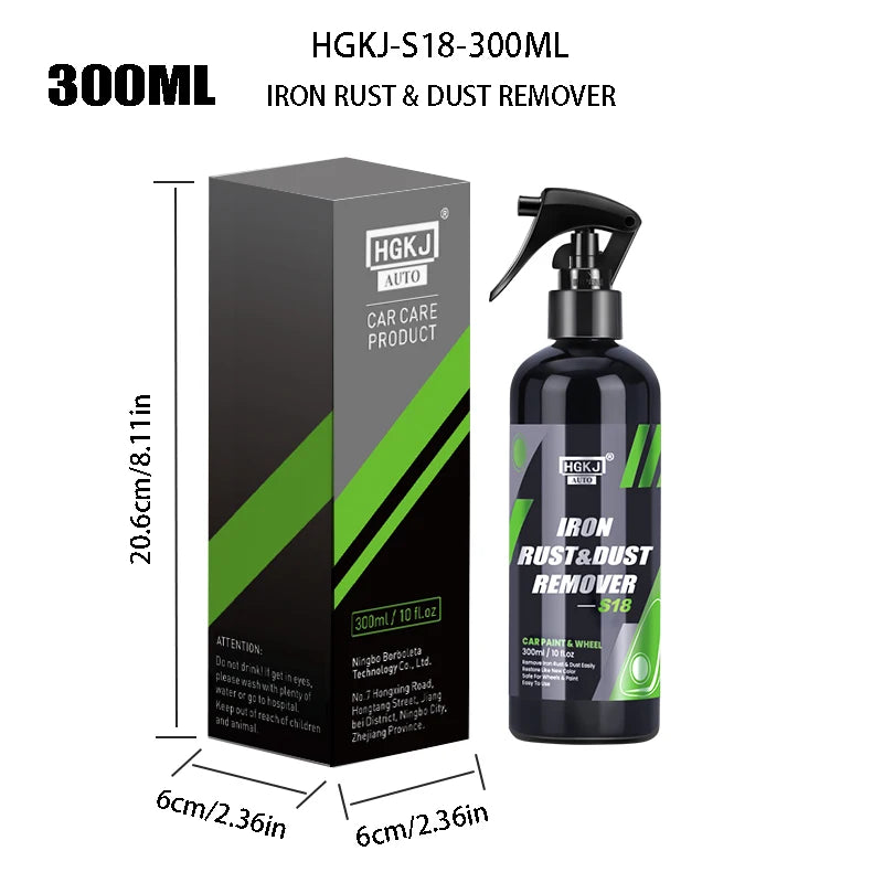 HGKJ Iron Remover Spray – Melt Rust, Restore Shine!