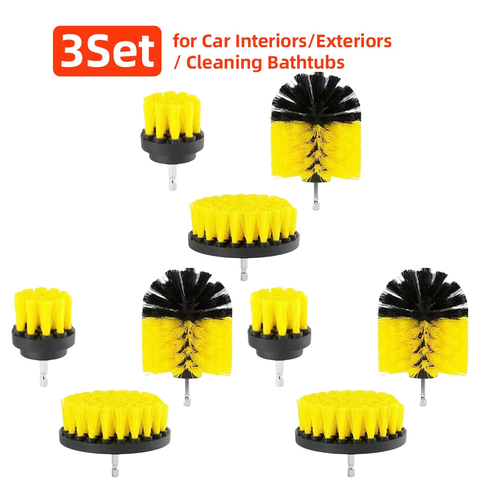 Drill Brush Attachment Cleaning Kit – 1-3 Sets for All Surfaces