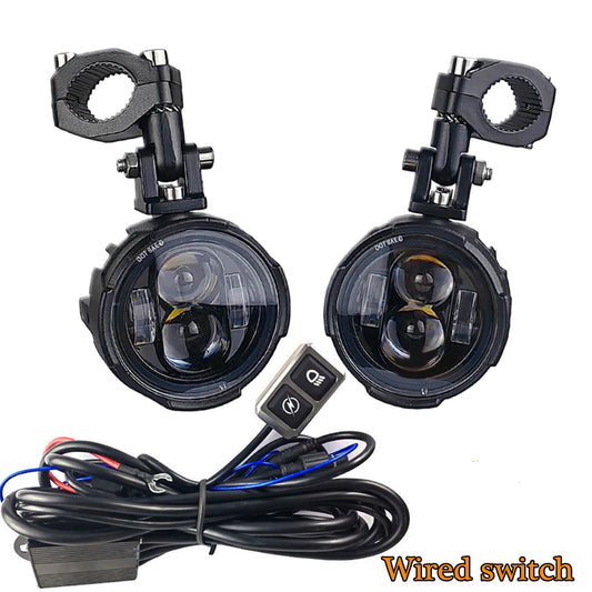 100W LED Motorcycle Fog Driving Lights Pair