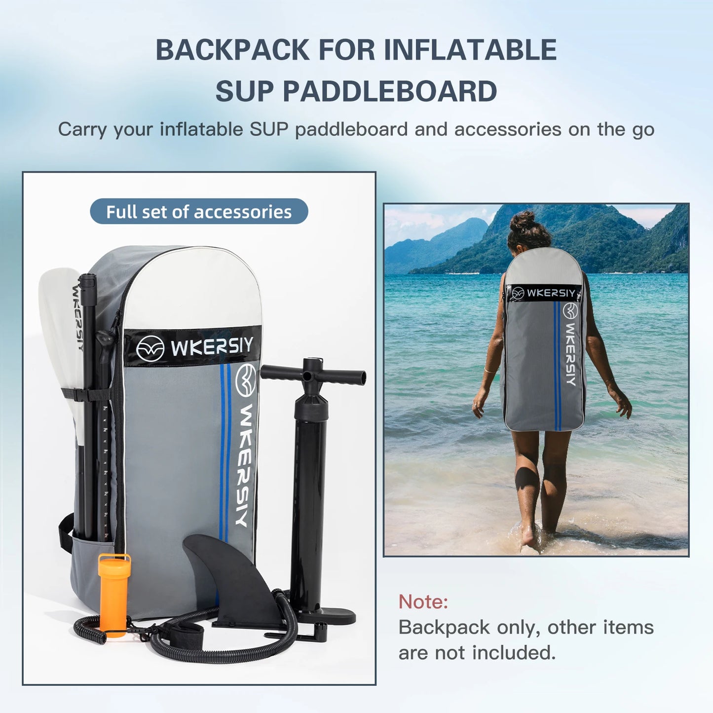 WKERSIY SUP Paddle Board Backpack