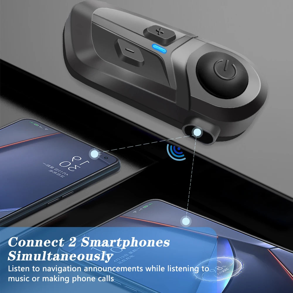 Bluetooth 5.3 Motorcycle Helmet Headset Waterproof