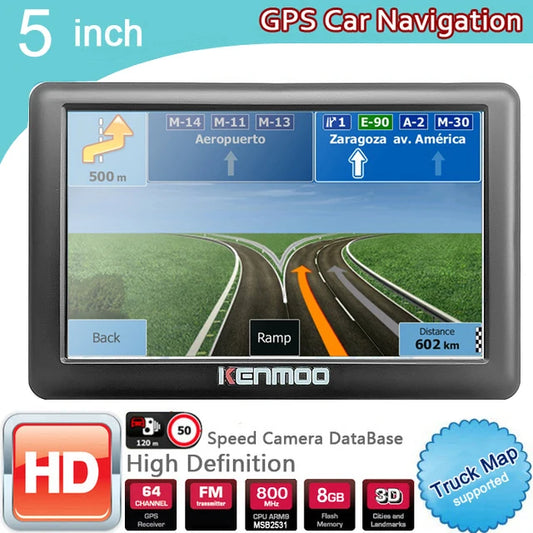 Explore with ease using this 5" HD GPS Navigator!