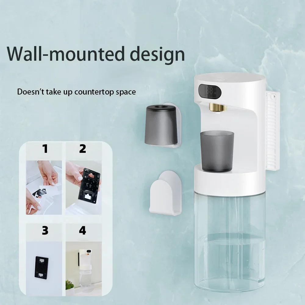 Smart Wall-Mounted Mouthwash Dispenser – Auto Clean