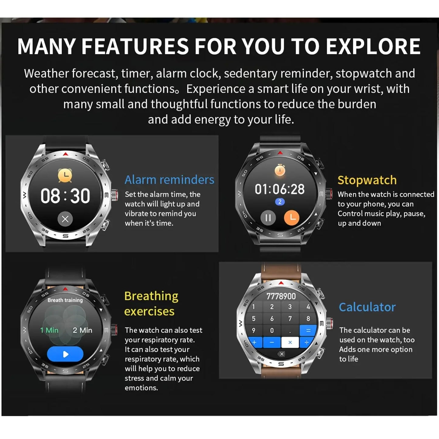 Smartwatch with Built-in TWS Earbuds