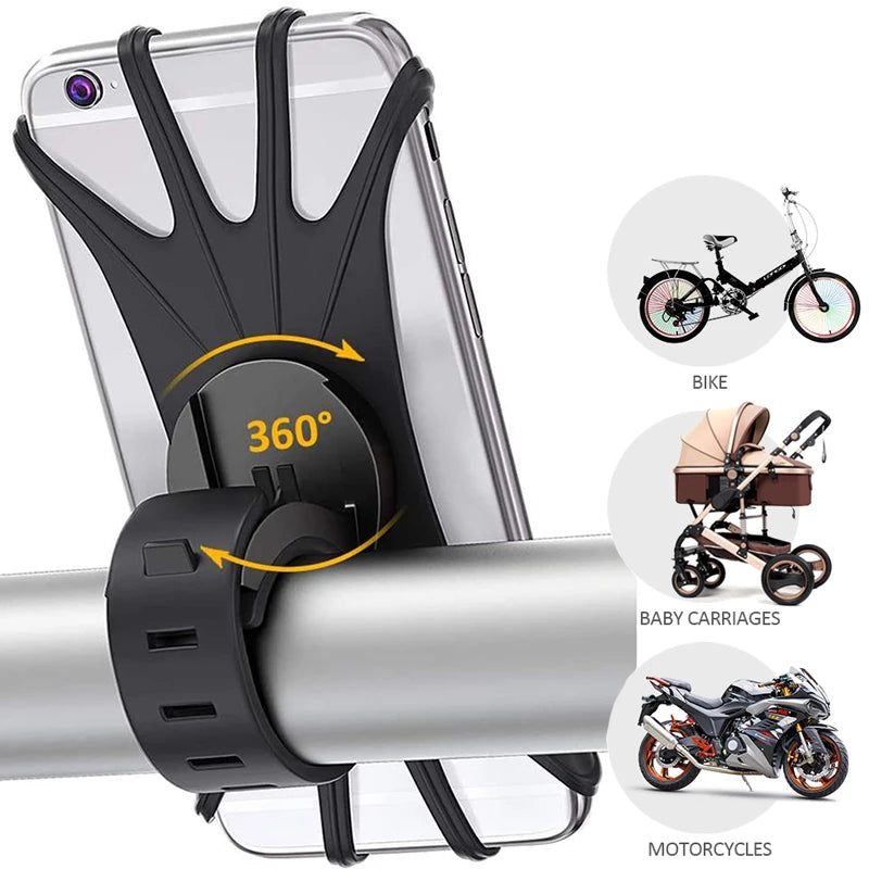 Silicone Bike Phone Holder for MTB & Motorcycles