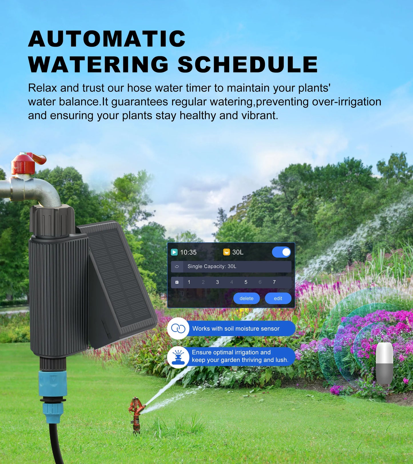 Solar WiFi Smart Water Timer Automatic Irrigation