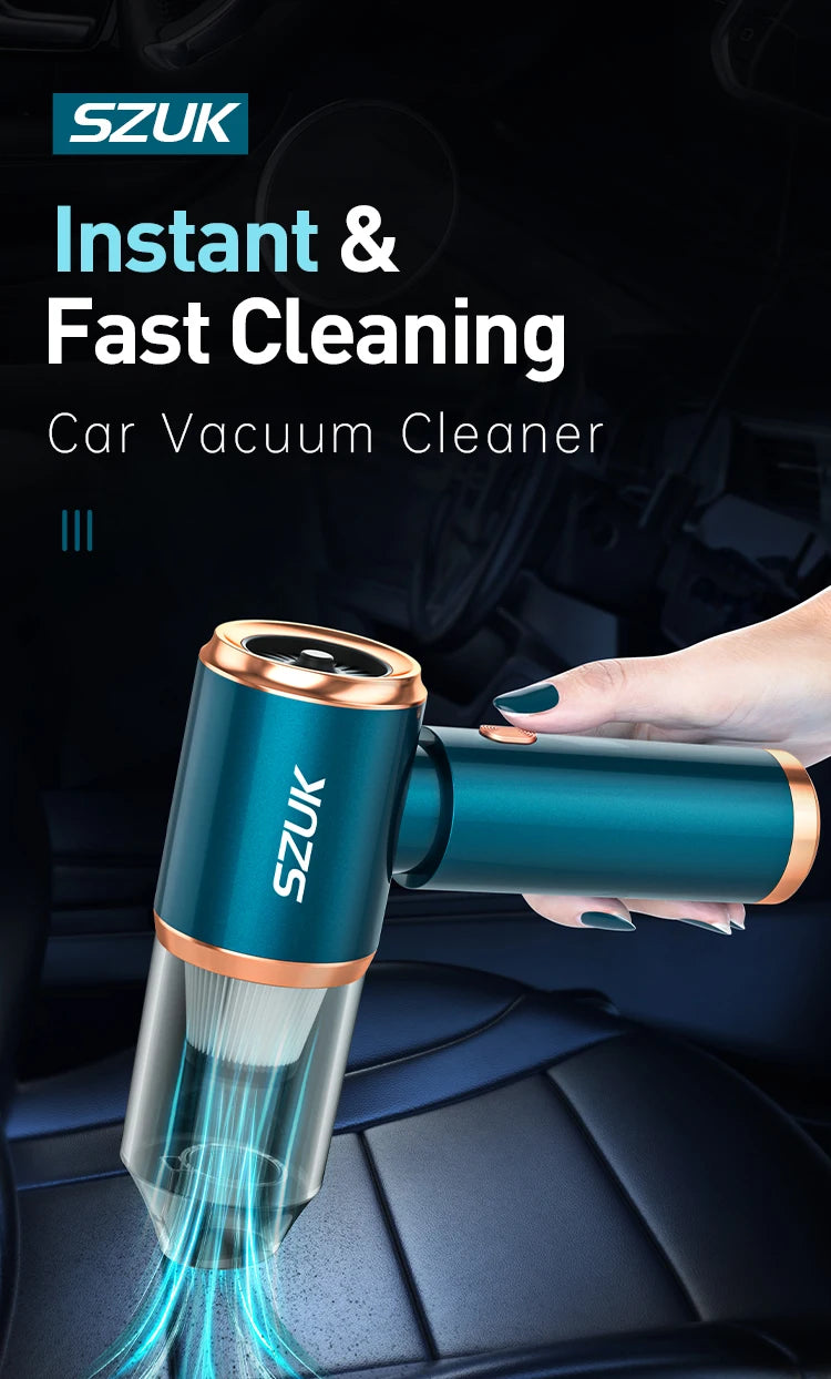 Wireless Mini Car Vacuum Cleaner – Strong Suction