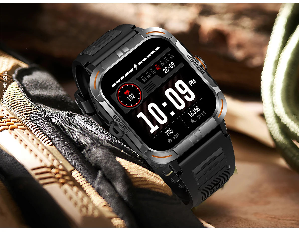 AMOLED Smart Watch with Flashlight & Compass