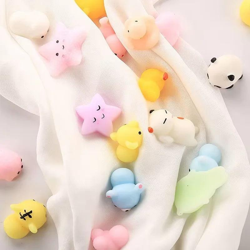 18pcs Mini Stress Relief Animal Squeeze Toys