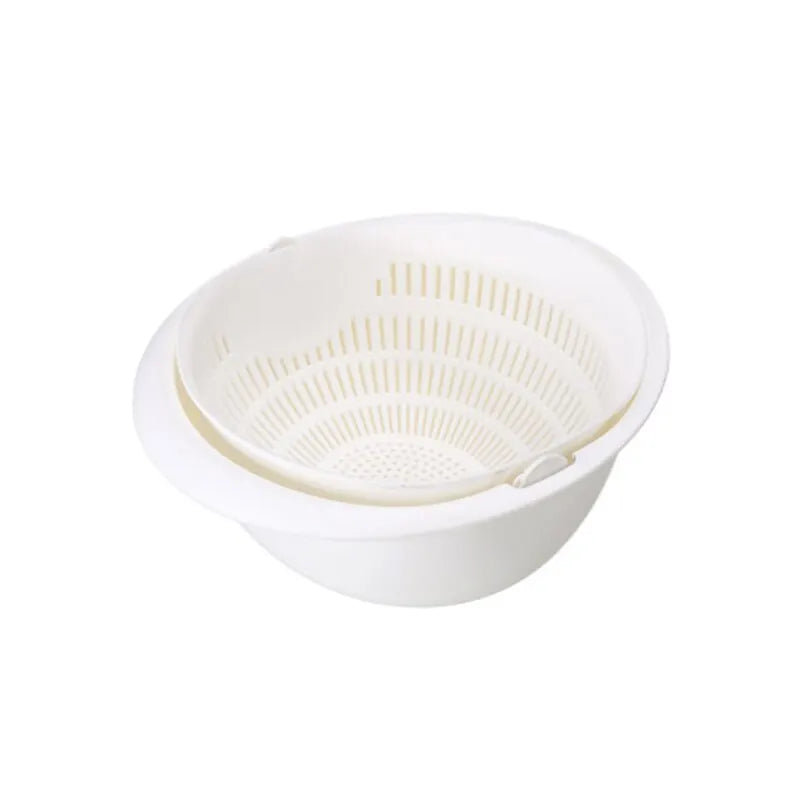 Kitchen Fruit Tray – Double Layer Removable Draining Basket