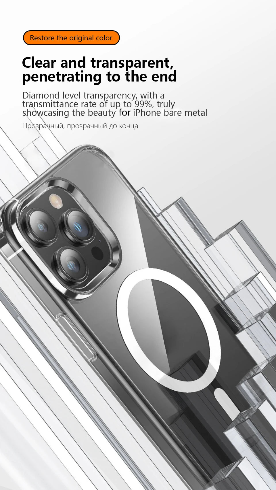 Clear Magnetic MagSafe Case for iPhone