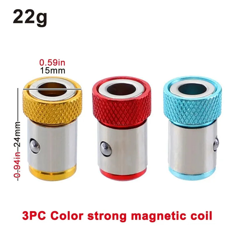 3PC Magnetic Screwdriver Bit Set – 1/4" Positioning Coil Heads
