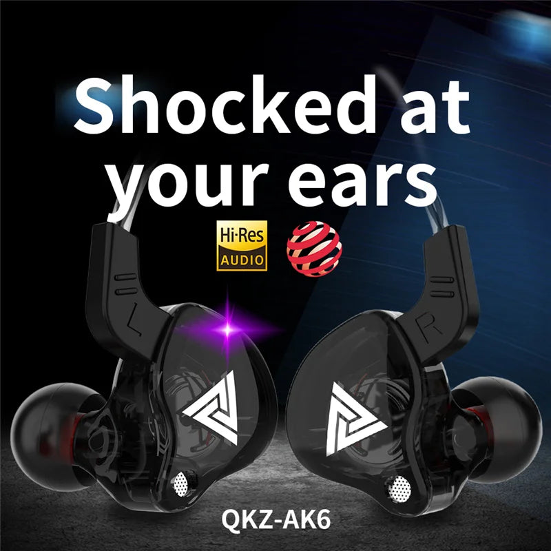 QKZ AK6 HiFi Wired Earphones with Mic
