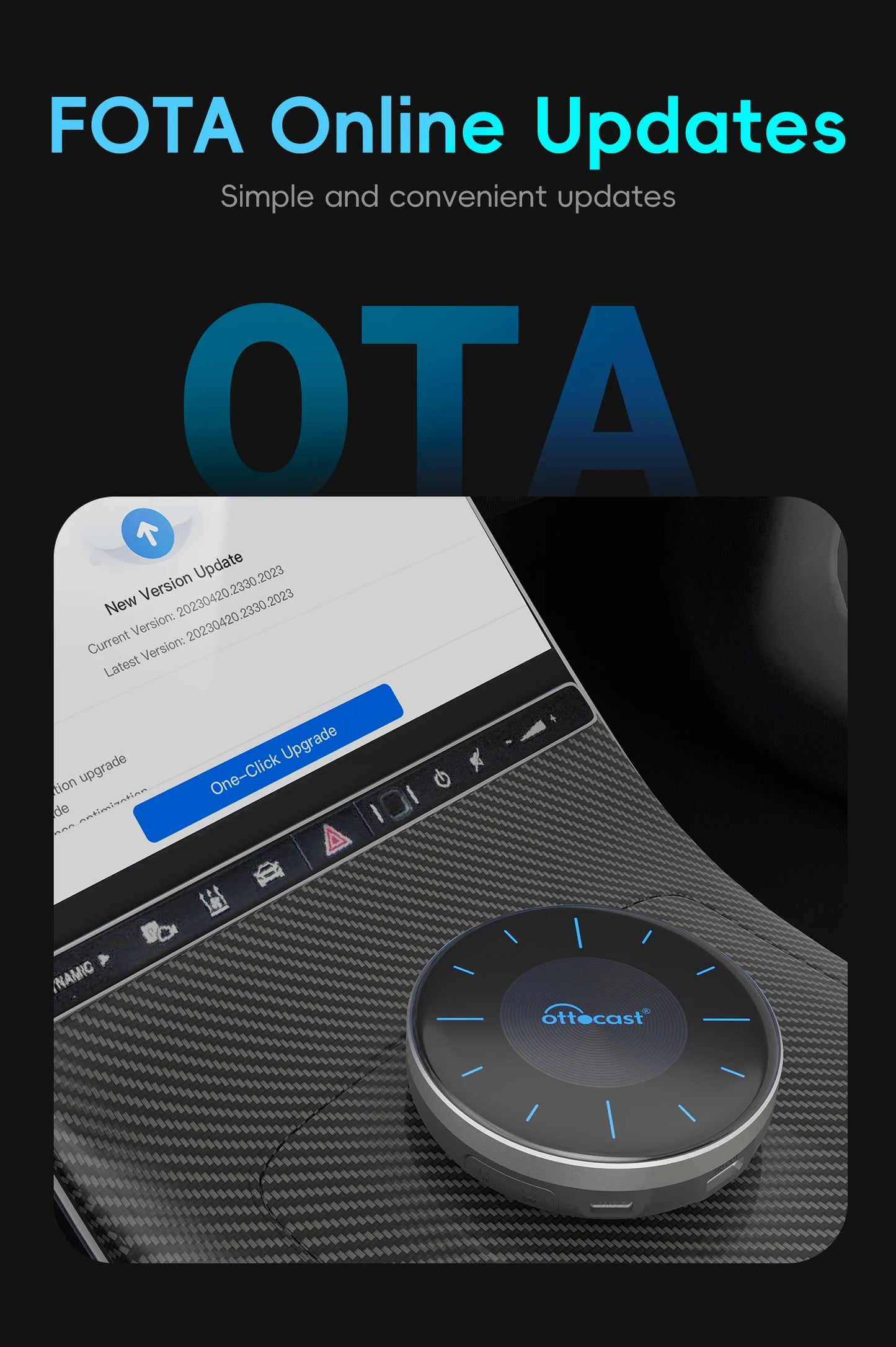 Ottocast P3 AI Box – Upgrade Wired CarPlay to Wireless Smart Hub!