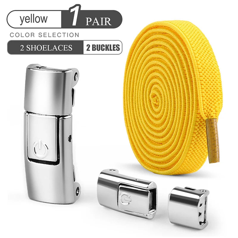 8mm No-Tie Elastic Shoelaces with Press Lock - Clickilix