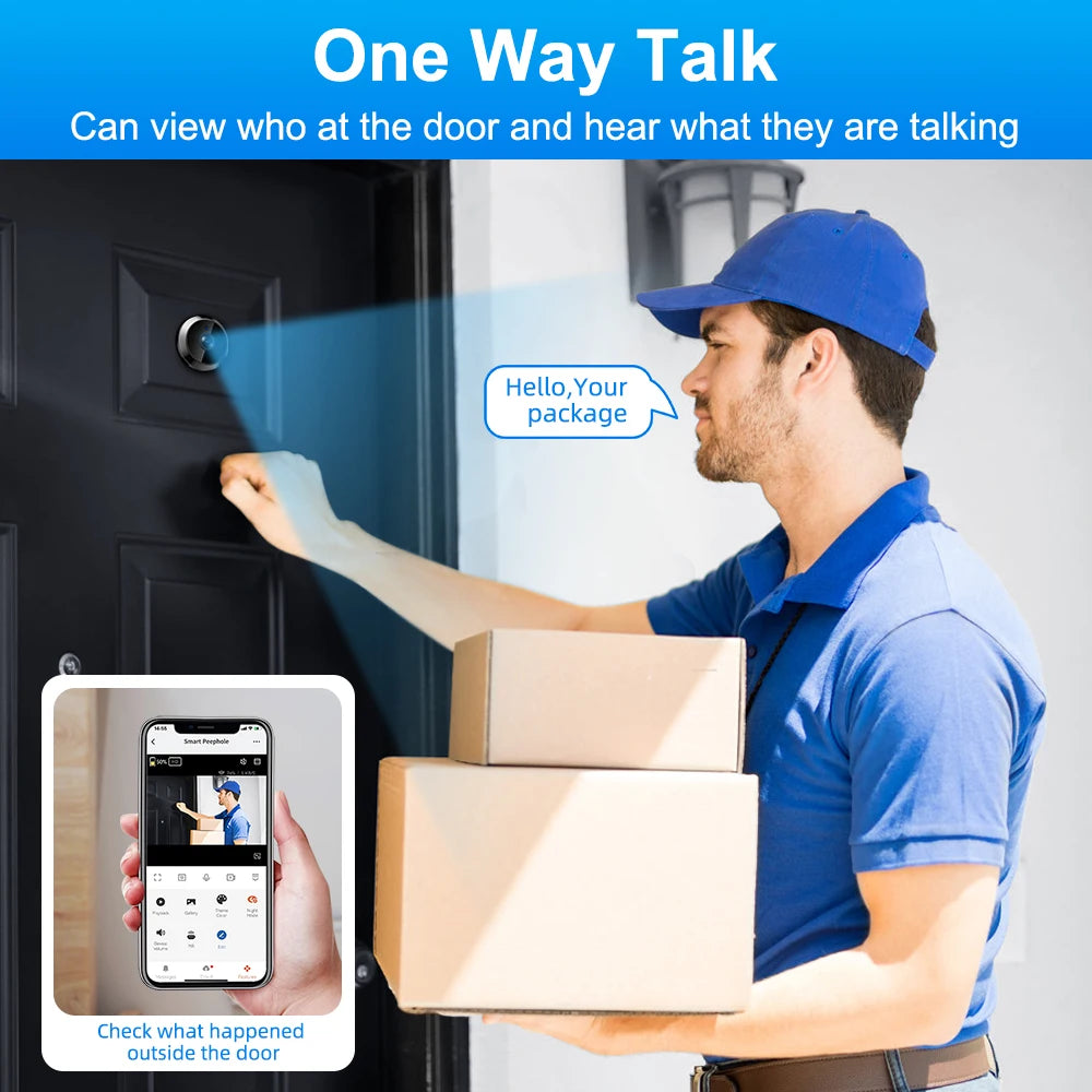 Awapow 4.3" Tuya Smart WiFi Peephole Doorbell