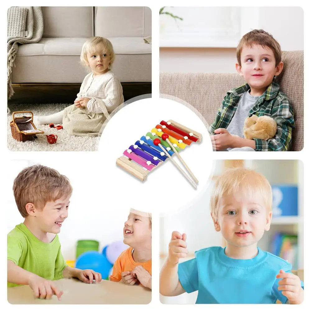 Montessori Wooden Xylophone – 8-Tone Musical Fun for Kids!