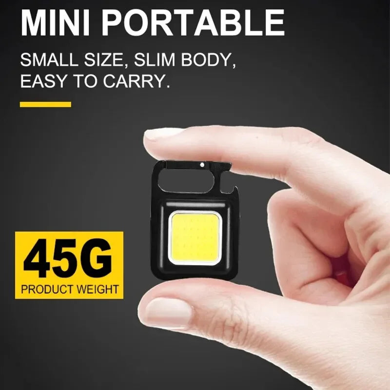 Mini COB Keychain Flashlight with 4 Modes - Clickilix