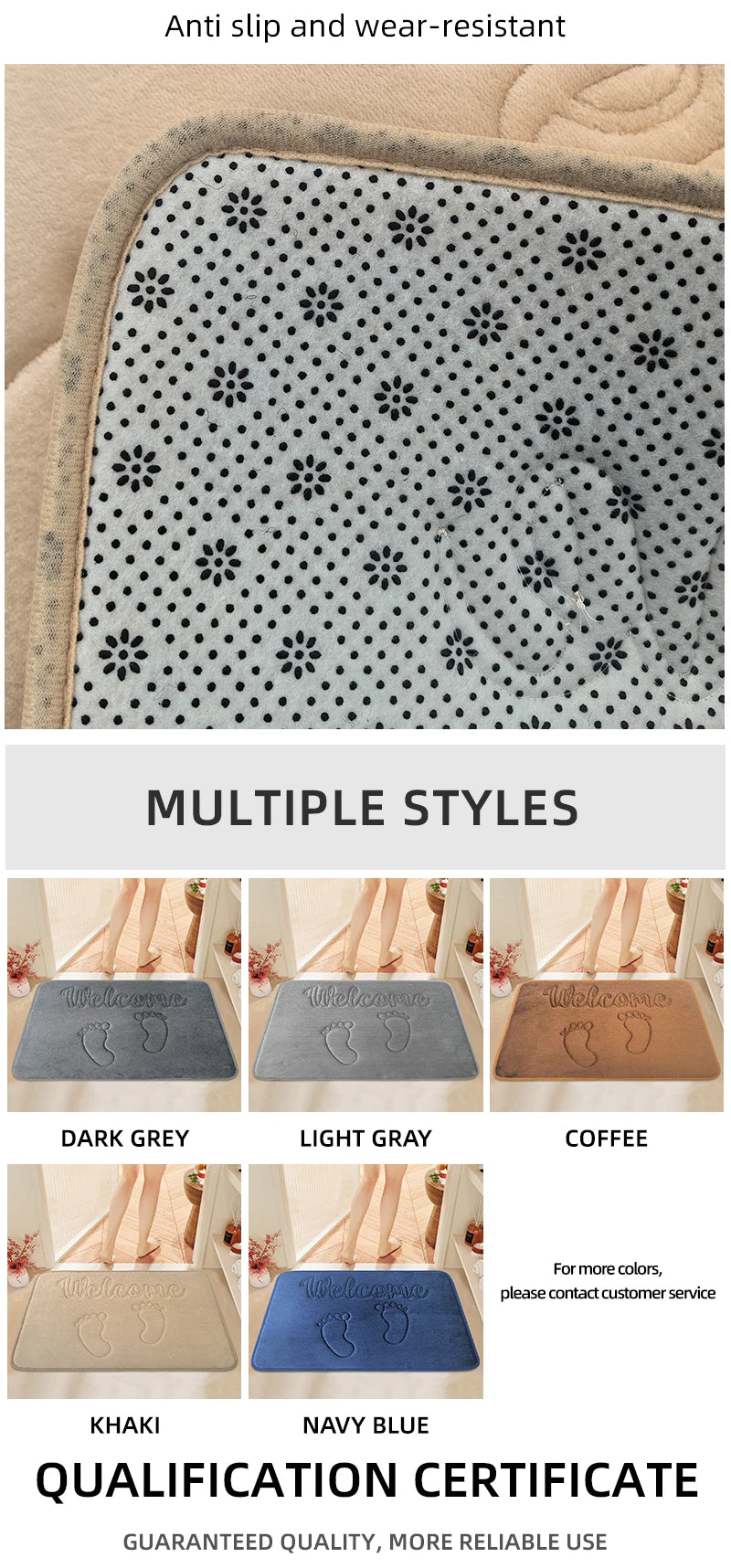 Anti-Slip Cobblestone Bathroom Mat – Soft, Safe & Water-Absorbent!