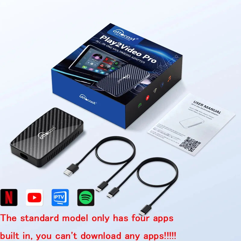 Ottocast P3 AI Box – Upgrade Wired CarPlay to Wireless Smart Hub!